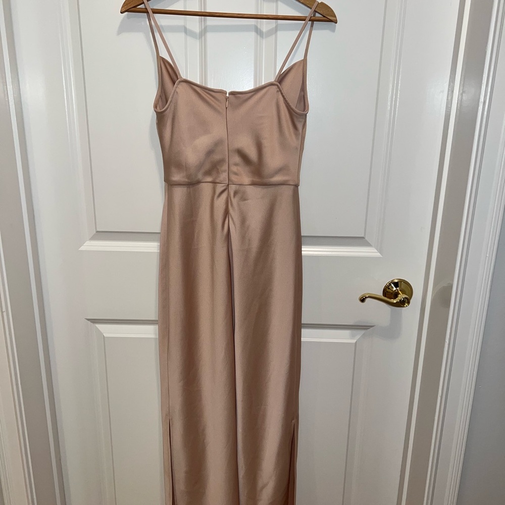 BHLDN CALI SATIN CHARMEUSE MIDI DRESS - Picture 4 of 4